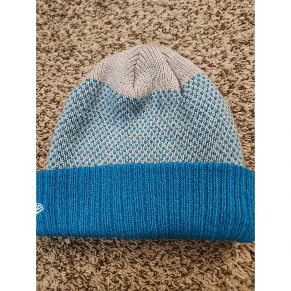 Carolina Panthers New Era NFL Cuffed Knit Hat Beanie Gray Blue‎ Unisex OSFM